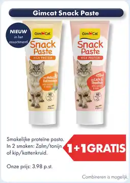 Huisdier Voordeelshop Gimcat Snack Paste aanbieding