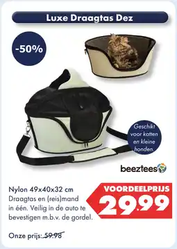 Huisdier Voordeelshop Luxe Draagtas Dez aanbieding