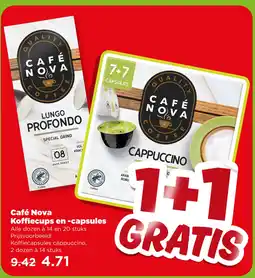 PLUS Café Nova Koffiecups en -capsules aanbieding