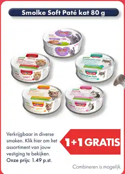 Huisdier Voordeelshop Smolke Soft Paté kat 80 g aanbieding