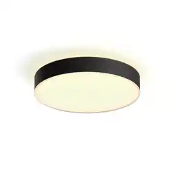 Bol.com Philips Hue Enrave plafondlamp - warm tot koelwit licht - zwart - 42cm - 1 dimmer switch aanbieding