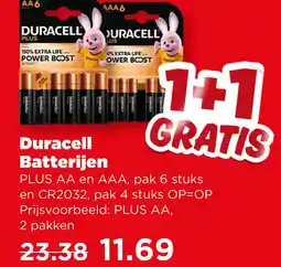 PLUS Duracell Batterijen aanbieding