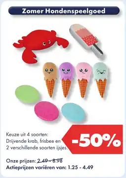 Huisdier Voordeelshop Zomer Hondenspeelgoed aanbieding