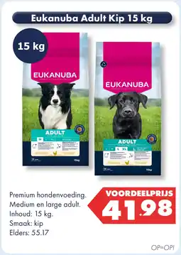 Huisdier Voordeelshop Eukanuba Adult Kip 15 kg aanbieding