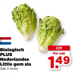 PLUS Biologisch PLUS Nederlandse Little gem sla aanbieding