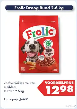 Huisdier Voordeelshop Frolic Droog Rund 2.6 kg aanbieding