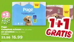 PLUS Page Compleet schoon Pak 24 rollen en sensitive Pak 16 rollen aanbieding