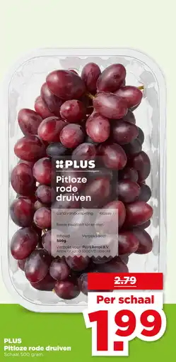 PLUS PLUS Pitloze rode druiven aanbieding