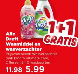 PLUS Alle Dreft Wasmiddel en wasverzachter aanbieding