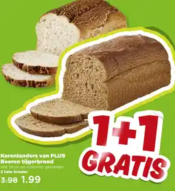 PLUS Korenlanders van PLUS Boeren tijgerbrood aanbieding