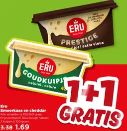 PLUS Eru Smeerkaas en cheddar aanbieding