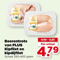 PLUS Boerentrots van PLUS Kipfilet en kipdijfilet aanbieding