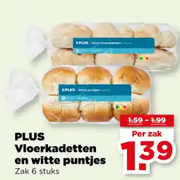 PLUS PLUS Vloerkadetten en witte puntjes aanbieding