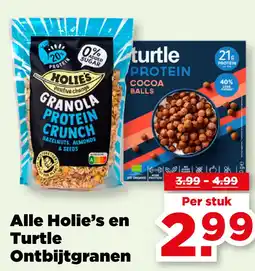 PLUS Alle Holie's en Turtle Ontbijtgranen aanbieding