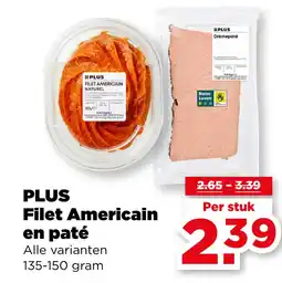 PLUS PLUS Filet Americain en paté aanbieding