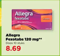 PLUS Allegra Fexotabs 120 mg** aanbieding