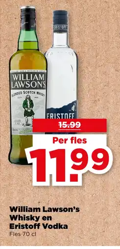 PLUS William Lawson's Whisky en Eristoff Vodka aanbieding