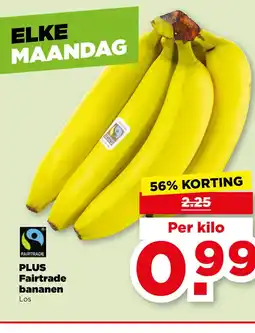 PLUS PLUS Fairtrade bananen aanbieding