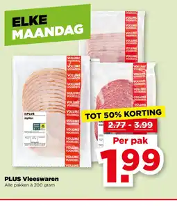 PLUS PLUS Vleeswaren aanbieding