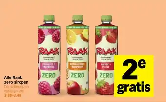 Alle Raak zero siropen