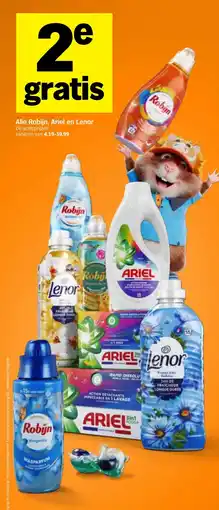 Albert Heijn Alle Robijn, Ariel en Lenor aanbieding
