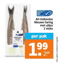 Albert Heijn AH Hollandse Nieuwe haring met uitjes aanbieding
