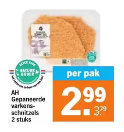Albert Heijn AH Gepaneerde varkens- schnitzels aanbieding