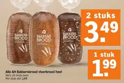 Albert Heijn Alle AH Bakkersbrood vloerbrood heel aanbieding