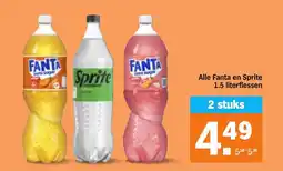 Albert Heijn Alle Fanta en Sprite 1.5 literflessen aanbieding