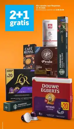 Albert Heijn Alle capsules voor Nespresso 10-36 stuks aanbieding