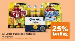 Albert Heijn Alle Corona of Desperados multipacks aanbieding