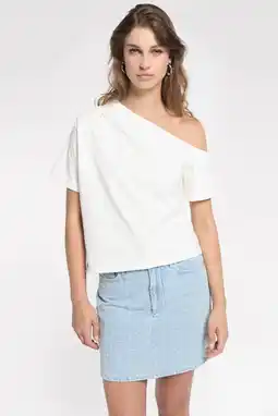 Wehkamp Homage to Denim top ecru aanbieding