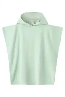 Wehkamp Mango Kids badstof strandponcho groen aanbieding