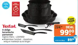 Albert Heijn Tefal 8-delige keramische pannenset aanbieding