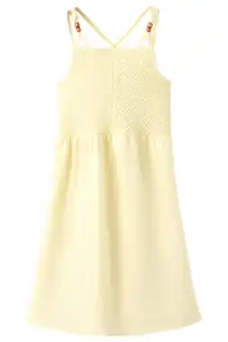 Wehkamp Mango Kids zomerjurk lichtgeel aanbieding