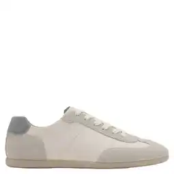 Wehkamp Mango Man leren sneakers ecru aanbieding