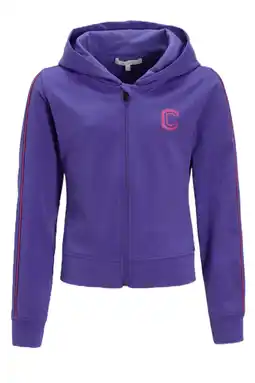 Wehkamp Coolcat vest met contrastbies Lara paars aanbieding