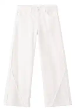 Wehkamp Mango Kids lowwaist wide leg jeans wit aanbieding