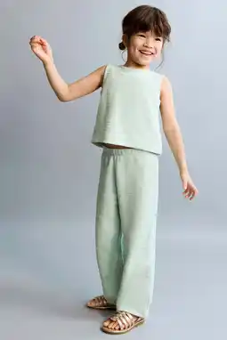 Wehkamp Mango Kids mouwloze top mintgroen aanbieding