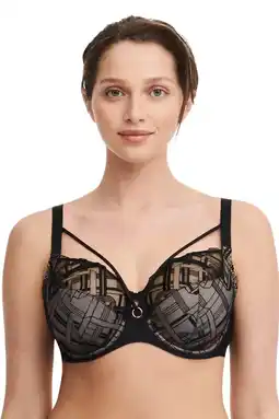 Wehkamp Chantelle niet-voorgevormde beugelbh Graphic Support zwart aanbieding