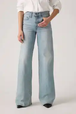 Wehkamp Levi's 728 HR WIDE LEG jeans light blue denim aanbieding