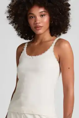 Wehkamp Hunkemöller pyjamatop Pointelle ecru aanbieding