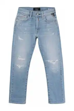 Wehkamp REPLAY regular slim fit jeans light blue denim aanbieding