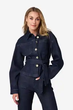Wehkamp IBANA denim blouse dark blue denim aanbieding