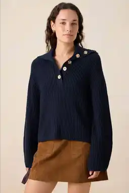 Wehkamp Sissy-Boy gebreide trui met wol donkerblauw aanbieding