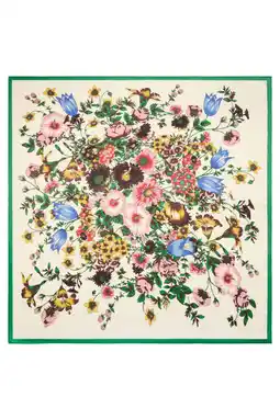 Wehkamp Mango sjaal met bloemenprint groen/multi aanbieding
