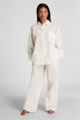 Wehkamp Hunkemöller seersucker pyjamabroek wit aanbieding