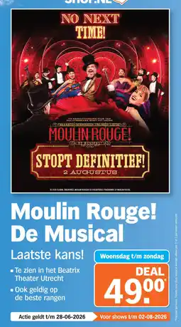 Albert Heijn Moulin Rouge De Musical aanbieding