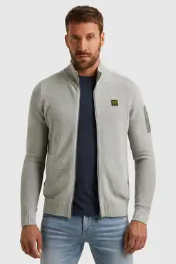 Wehkamp PME Legend vest met ingebreid patroon grijs aanbieding