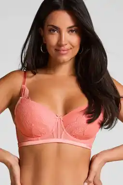 Wehkamp Hunkemöller voorgevormde push-up bh Robijn zalmroze aanbieding